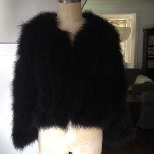 Black feathers Jacket /Blazer Sz large